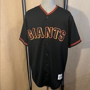 Majestic Black Giants Athletic Jersey